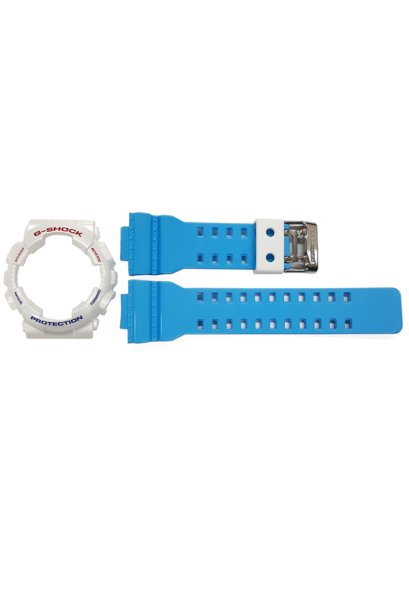 Casio G-Shock กรอบและสาย รุ่น GA-110AC-7A (สีขาว/ฟ้า)